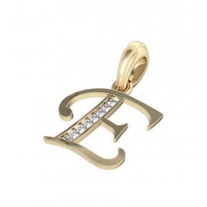 Gold Alphabet E charm