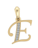 Gold Alphabet E charm