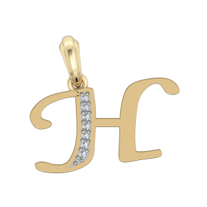 Gold Alphabet H charm