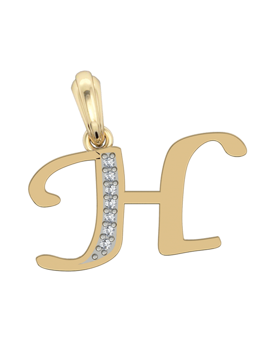 Gold Alphabet H charm