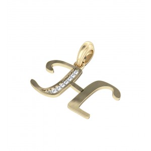 Gold Alphabet H charm