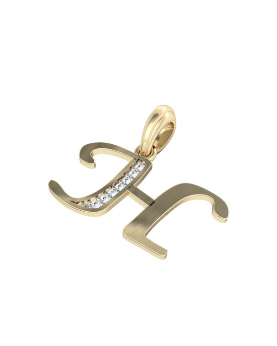 Gold Alphabet H charm