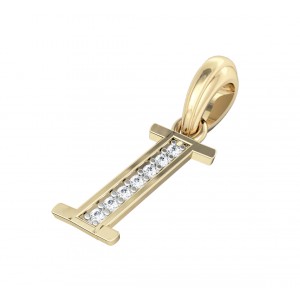 Gold Alphabet I charm