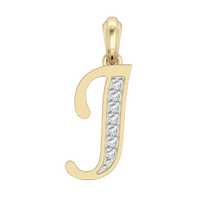 Gold Alphabet J charm