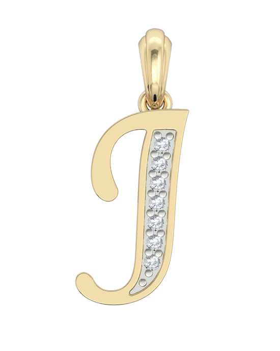 Gold Alphabet J charm