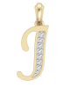 Gold Alphabet J charm