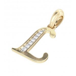 Gold Alphabet L charm