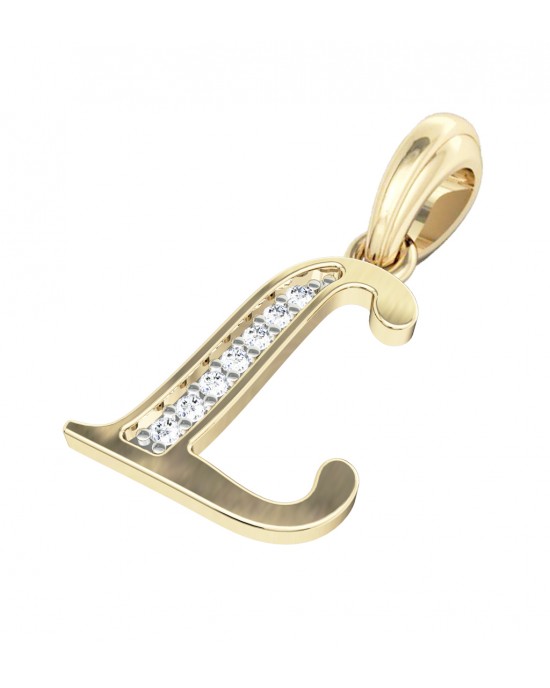 Gold Alphabet L charm