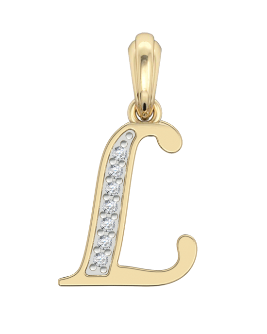 Gold Alphabet L charm