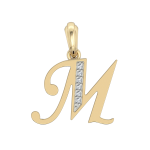 Gold Alphabet M charm