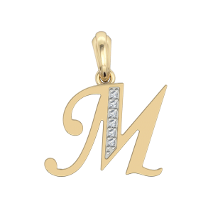 Gold Alphabet M charm