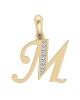 Gold Alphabet M charm