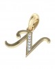 Gold Alphabet N charm