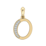 Gold Alphabet O charm