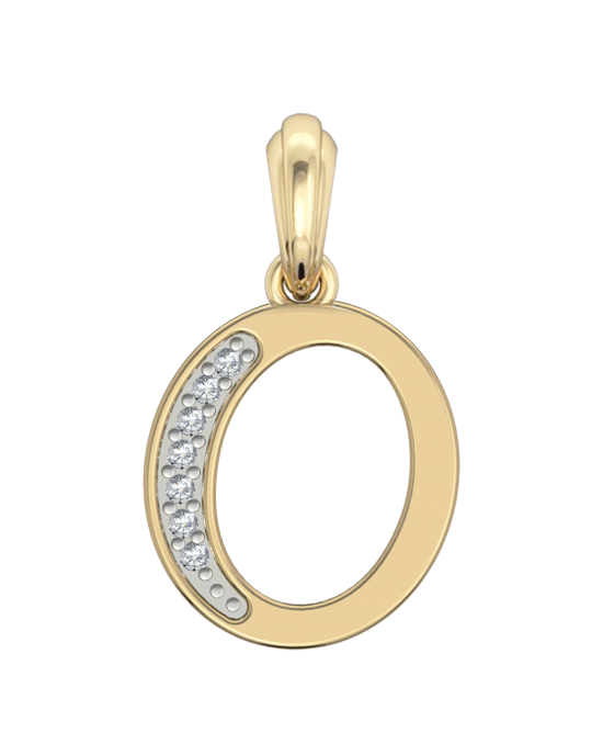 Gold Alphabet O charm