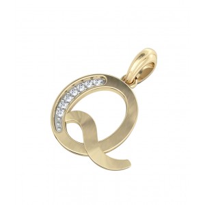 Gold Alphabet Q charm