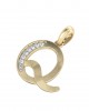 Gold Alphabet Q charm