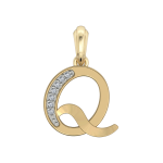 Gold Alphabet Q charm
