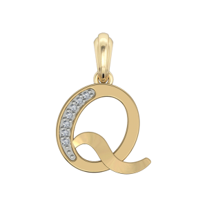 Gold Alphabet Q charm