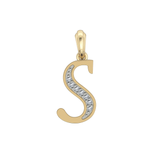 Gold Alphabet S charm