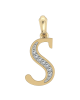 Gold Alphabet S charm