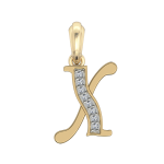 Gold Alphabet X charm