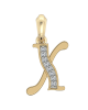 Gold Alphabet X charm