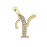 Gold Alphabet Y charm