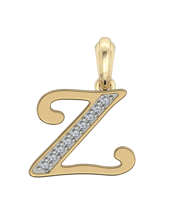 Gold Alphabet Z charm