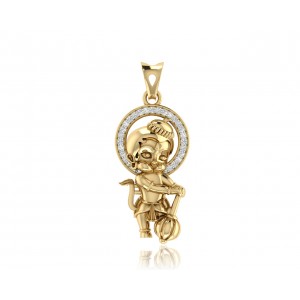 Adorable Bal Hanuman Gold Pendant