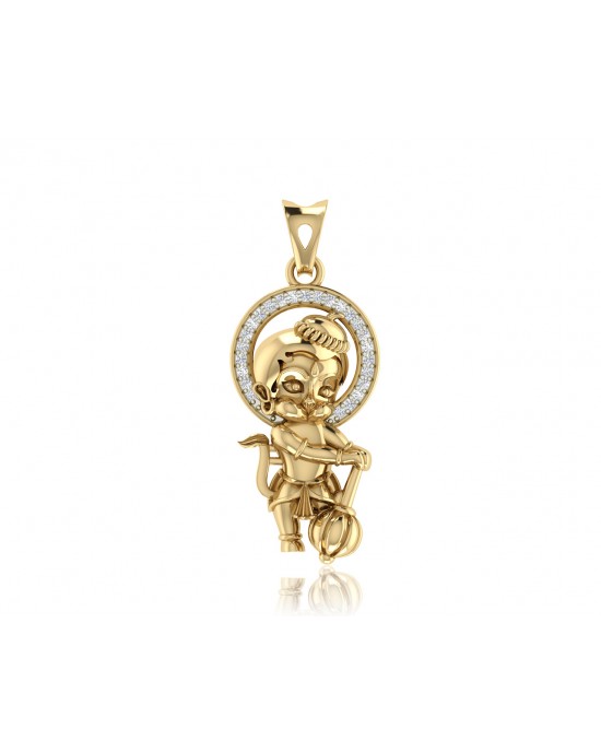 Adorable Bal Hanuman Gold Pendant