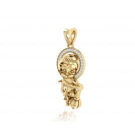 Adorable Bal Hanuman Gold Pendant