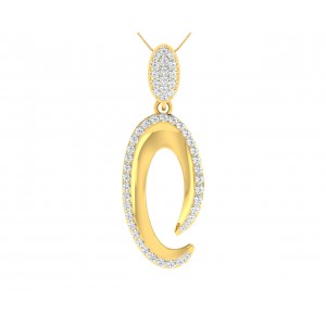 Eeva Diamond Pendant in Gold