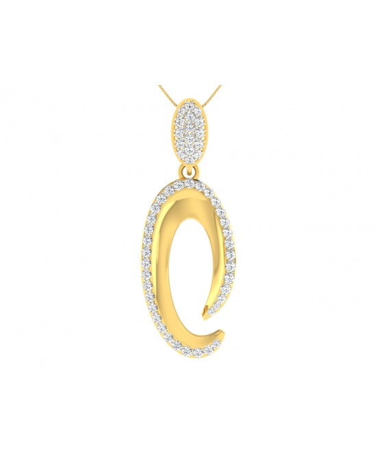 Eeva Diamond Pendant in Gold