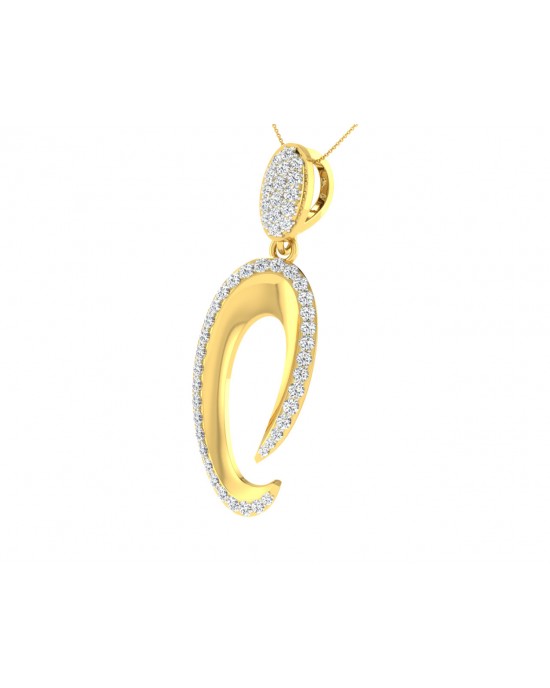 Eeva Diamond Pendant in Gold