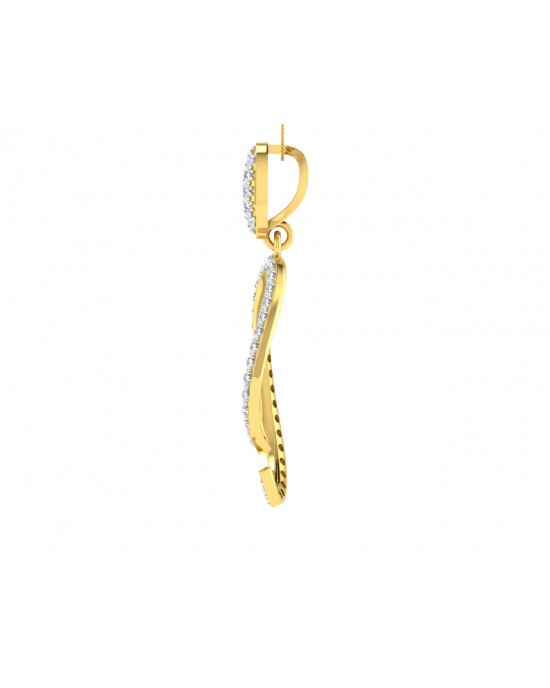 Eeva Diamond Pendant in Gold