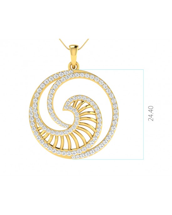 Emel Diamond Pendant In Gold