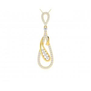 Rene Diamond Pendant in Gold