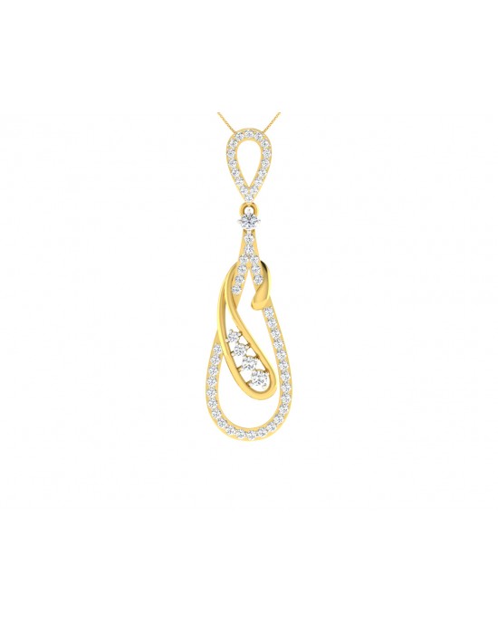 Rene Diamond Pendant in Gold