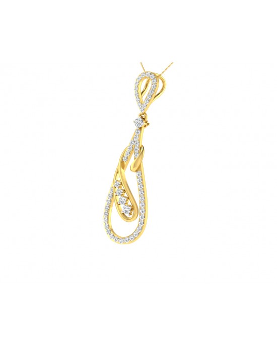 Rene Diamond Pendant in Gold