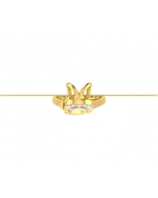 Rene Diamond Pendant in Gold