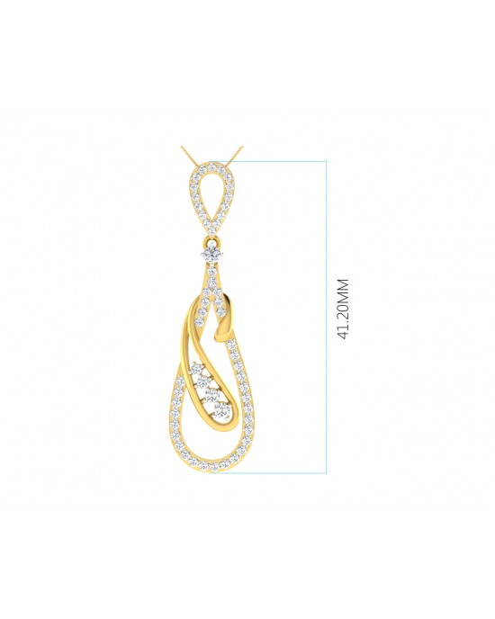 Rene Diamond Pendant in Gold