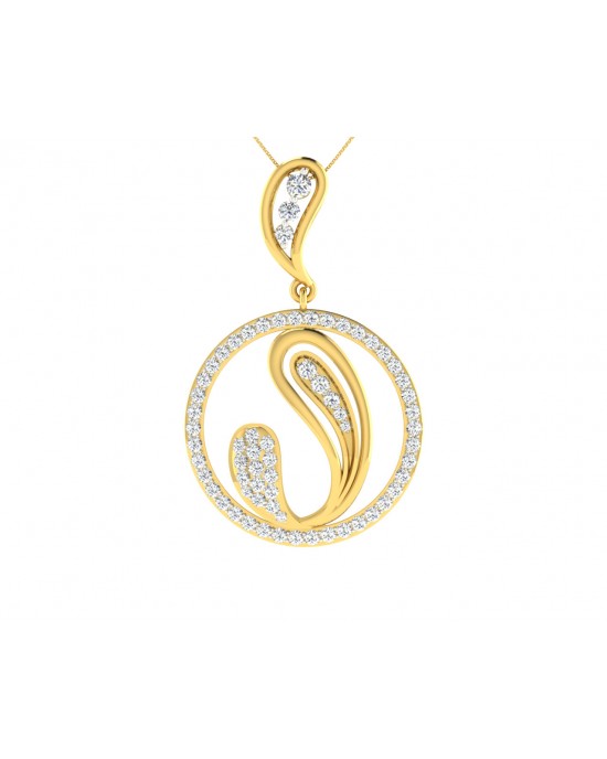 Rainie Diamond Pendant in Gold