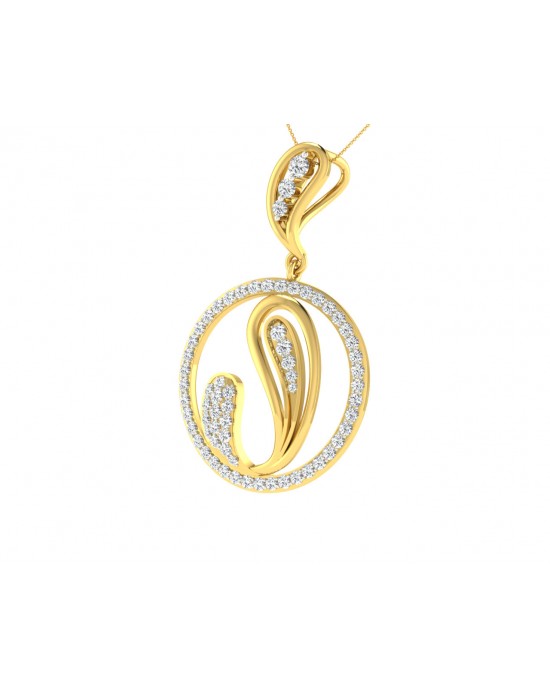 Rainie Diamond Pendant in Gold