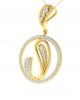 Rainie Diamond Pendant in Gold