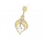 Rina Pearl & Diamond Pendant in Gold