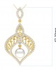 Rina Pearl & Diamond Pendant in Gold