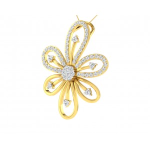 Rhea Diamond Pendant in Gold