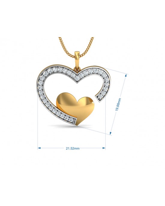 Fiona Diamond Heart  Pendant