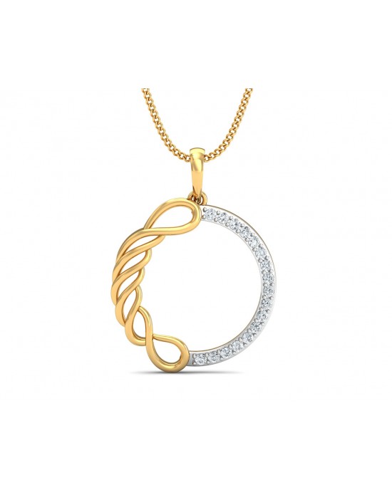 Irene Diamond Pendant in Gold